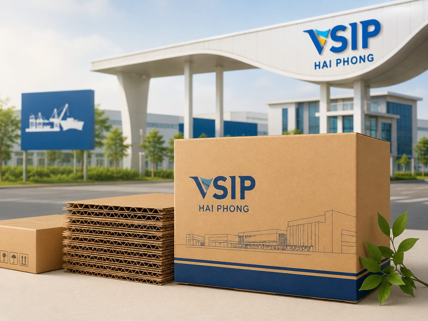 In bao bì carton cho khu Vsip Hải Phòng